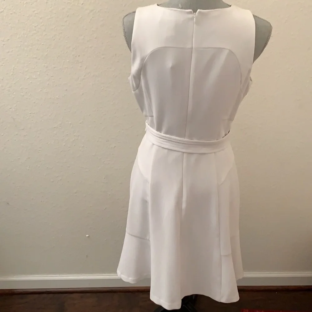 White House Black Market WHBM white dress 8 New NWT medium Sleeveless GORGEOUS - Picture 6 of 11